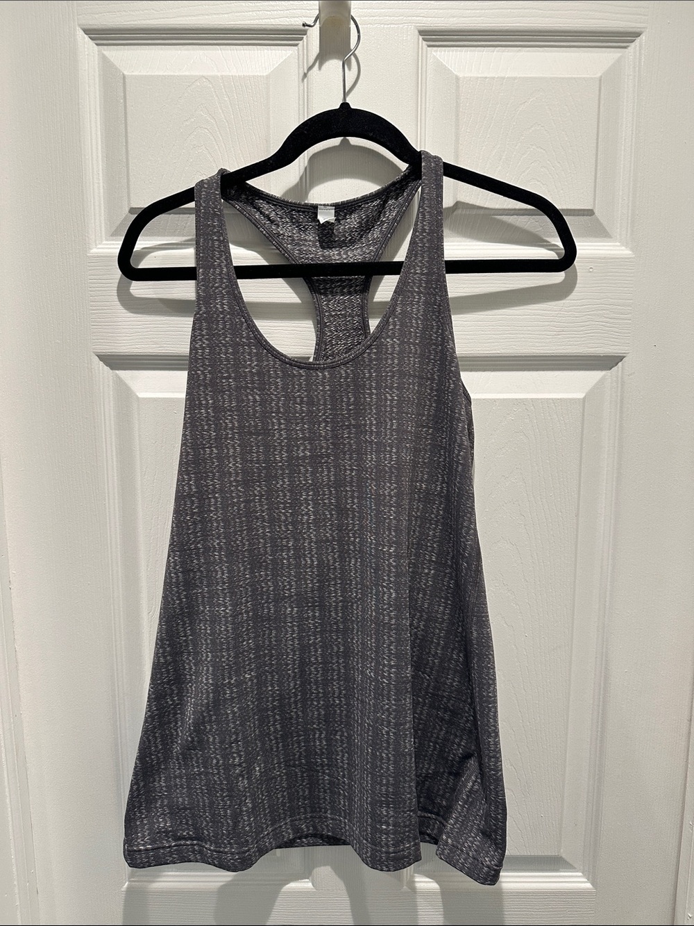 lululemon athletica Heathered Charcoal Gray Racerback Tank Size 12 NWOT